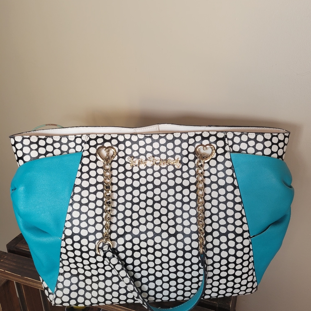 Betty Johnson polka dot purse